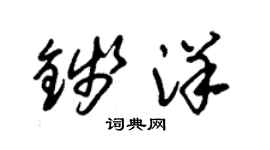 朱錫榮錢洋草書個性簽名怎么寫