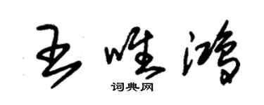 朱錫榮王唯鴻草書個性簽名怎么寫