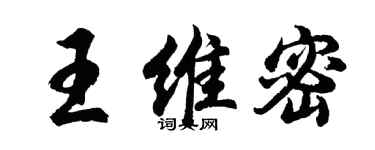 胡問遂王維密行書個性簽名怎么寫