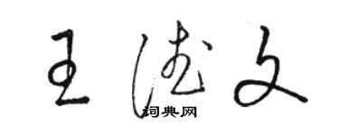 駱恆光王德文草書個性簽名怎么寫