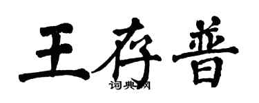 翁闓運王存普楷書個性簽名怎么寫