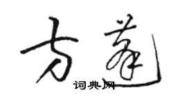 駱恆光方蓬草書個性簽名怎么寫