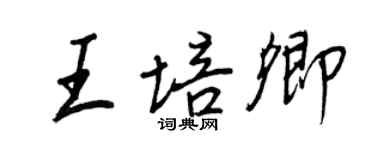 王正良王培卿行書個性簽名怎么寫