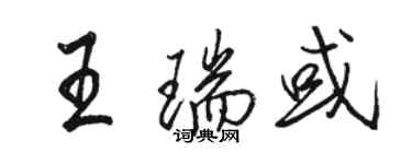 駱恆光王瑞或行書個性簽名怎么寫
