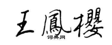 王正良王鳳櫻行書個性簽名怎么寫