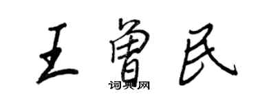 王正良王曾民行書個性簽名怎么寫