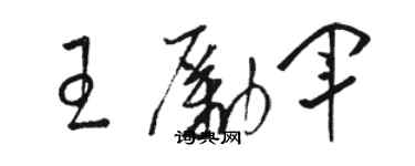 駱恆光王勵軍草書個性簽名怎么寫