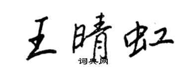 王正良王晴虹行書個性簽名怎么寫