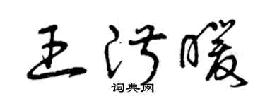 曾慶福王淑暖草書個性簽名怎么寫