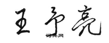 駱恆光王予亮行書個性簽名怎么寫