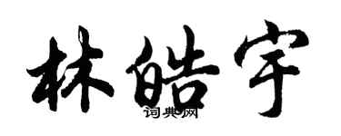胡問遂林皓宇行書個性簽名怎么寫