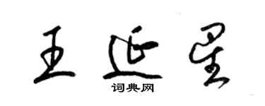 梁錦英王延星草書個性簽名怎么寫