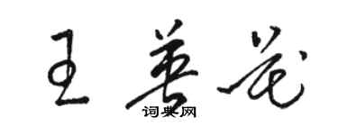 駱恆光王英花草書個性簽名怎么寫