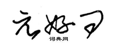 朱錫榮元好問草書個性簽名怎么寫