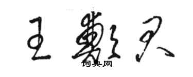 駱恆光王鄭君草書個性簽名怎么寫