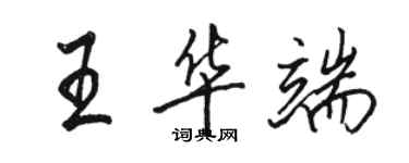 駱恆光王華端行書個性簽名怎么寫