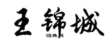 胡問遂王錦城行書個性簽名怎么寫