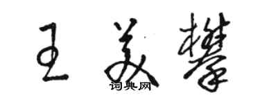 駱恆光王美攀草書個性簽名怎么寫