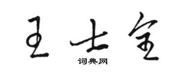 駱恆光王士全草書個性簽名怎么寫