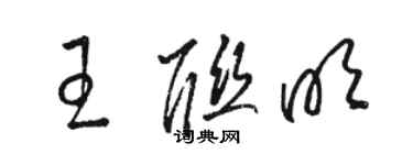 駱恆光王聯明草書個性簽名怎么寫