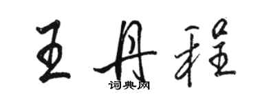 駱恆光王丹程行書個性簽名怎么寫