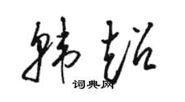 駱恆光韓超草書個性簽名怎么寫