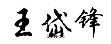 胡問遂王岱鋒行書個性簽名怎么寫