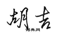 駱恆光胡吉行書個性簽名怎么寫
