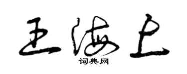 曾慶福王海上草書個性簽名怎么寫