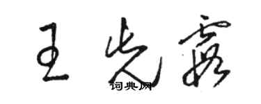 駱恆光王先霞草書個性簽名怎么寫