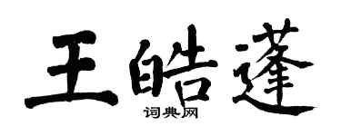翁闓運王皓蓬楷書個性簽名怎么寫