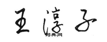 駱恆光王淳子行書個性簽名怎么寫
