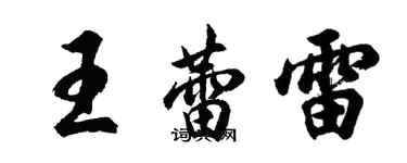 胡問遂王蕾雷行書個性簽名怎么寫