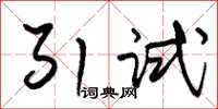 朱錫榮引試草書怎么寫