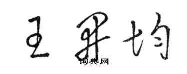 駱恆光王開均草書個性簽名怎么寫