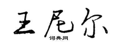 曾慶福王尼爾行書個性簽名怎么寫