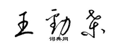 梁錦英王勁桑草書個性簽名怎么寫