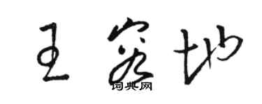 駱恆光王容地草書個性簽名怎么寫