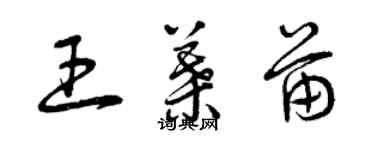 曾慶福王葉苗草書個性簽名怎么寫