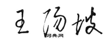 駱恆光王陽坡草書個性簽名怎么寫