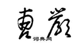 曾慶福曹嚴草書個性簽名怎么寫