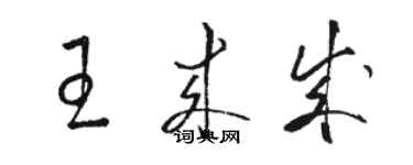 駱恆光王來成草書個性簽名怎么寫