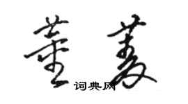 駱恆光董菱草書個性簽名怎么寫