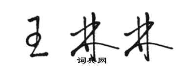 駱恆光王林林草書個性簽名怎么寫