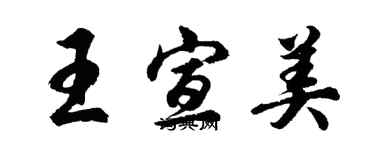 胡問遂王宣美行書個性簽名怎么寫