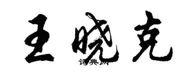 胡問遂王曉克行書個性簽名怎么寫