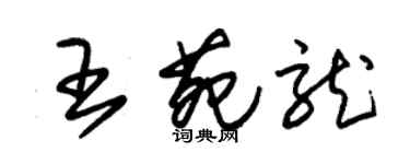 朱錫榮王苑龍草書個性簽名怎么寫