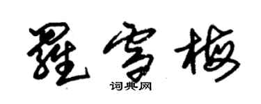 朱錫榮羅雪梅草書個性簽名怎么寫