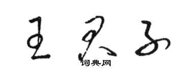 駱恆光王君子草書個性簽名怎么寫