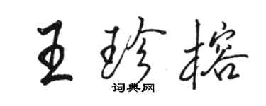 駱恆光王珍榕行書個性簽名怎么寫